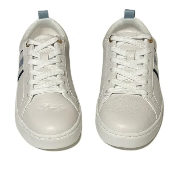 Ted Baker White Sneakers with Blue Stripes - Picture 6 of 9